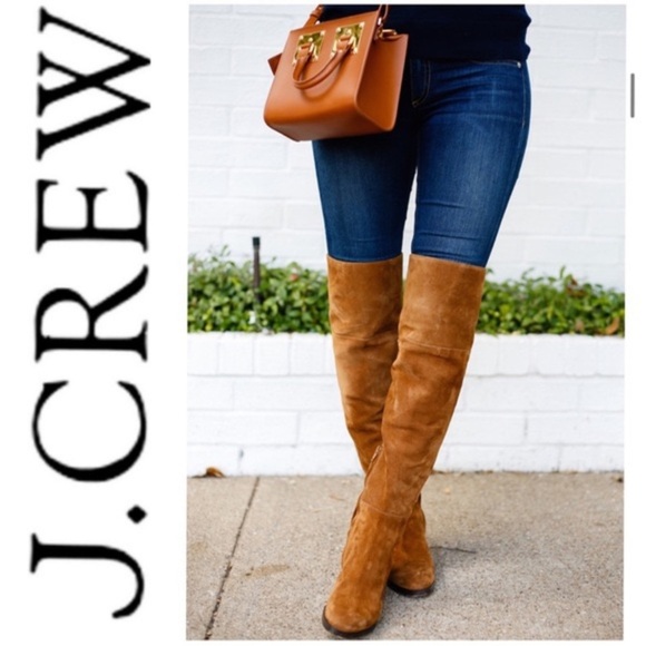 J.Crew Suede over the knee Suede Riding Boots like new BA770 sz 9 - Picture 1 of 9